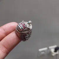 انگشتر تاج تمام دستساز گرم ۲۷۵ حکاکی یاسین