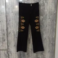 شلوار گلدوزی مخمل کبریتی (خارجی)