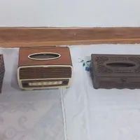 جا دستمال کاغذی چوبی