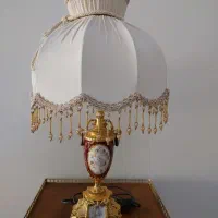 آباژور چینی لمونژ و برنز