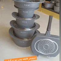 سرویس قابلمه تفلون گرانیت ۱۴پارچه (فیض آبادی)|ظروف پخت‌وپز|نیشابور, فردوس شمالی|دیوار