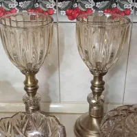 ۶ تیکه شامپاین وارداتی با پایه انتیک‌ رنگ ثابت|صنایع دستی و سایر لوازم تزئینی|اردبیل, |دیوار