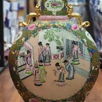 goldan گلدان عتیقه برجسته کار دست قدمت دار