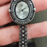 ساعت نقره سیاه قلم