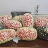 حکاکی هندوانه شب یلدا میوه آرایی یلدایی عروس|خدمات پذیرایی، مراسم|زنجان, |دیوار