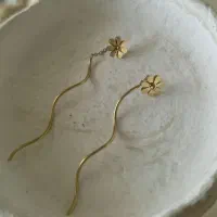 گوشواره تمام استیل کرلی