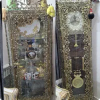 ست بوفه و ساعت ایستاده روکش برنز