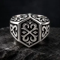 انگشتر نقره تایلندی Engraved