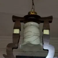 ۴ عدد لوستر چوبی نو بسیار شیک|لوستر و چراغ آویز|گرگان, |دیوار