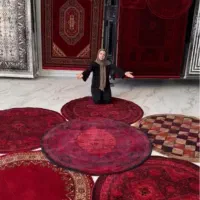 فرش کرم مجلسی با بهترین نخ ۱۷۵۰شانه/جهیزیه|فرش|شیراز, لاله|دیوار