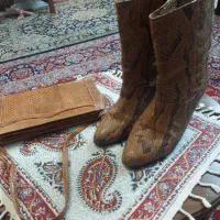 فروش  چکمه و کیف ست پوست مار اصل دست دوز|کیف، کفش، کمربند|تهران, سبلان (لشگر)|دیوار