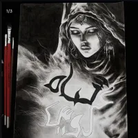 طراحی سیاه قلم چهره و حیوانات(مشهد/گلبهار)|تابلو، نقاشی، عکس|گلبهار, شهر جدید گلبهار|دیوار