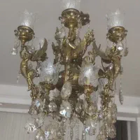 یک جفت لوستر فرشته برنجی