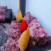 مبل 7نفره شیک و خوشرنگ باجلومبلی