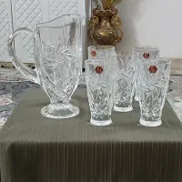 پارچ و لیوان کریستال GCC نو با جعبه
