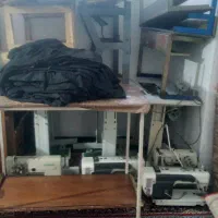 میز کار و نیمکت چوبی و آهنی وچرخ خیاطی