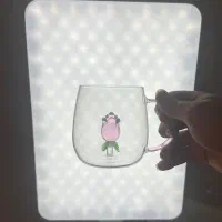 ماگ شیشه‌ای گل رز