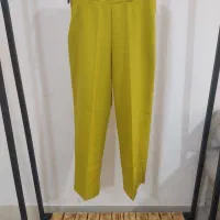 شلوار نیم بگ خردلی زنانه