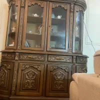 بوفه با چوب گردو اصل|بوفه، ویترین، کنسول|تهران, اوقاف|دیوار