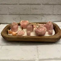 شمع با ظرف چوبی|صنایع دستی و سایر لوازم تزئینی|تهران, اختیاریه|دیوار