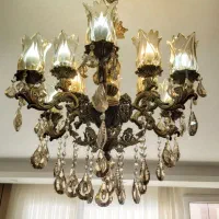 لوستر ۶ و ۵ شاخه برنزی|لوستر و چراغ آویز|تهران, تهرانسر شرقی|دیوار