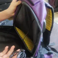 کوله مدرسه لب تابی با شارژر|کیف، کفش، کمربند|سیرجان, |دیوار