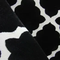 گیلیم فرش زنبوری سفید مشکی 6 متری