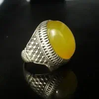 انگشتر نقره ۹۲۵ شرف شمس ، عقیق یمن