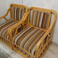 مبل چوبی تک نفره