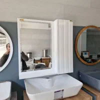 آینه باکسpvcضدآب ابعاد۶۰×۶۰حوله مخفی راه راه|لوازم سرویس بهداشتی|رودهن, |دیوار