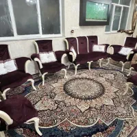 مبل چوبی نه نفره از بهترین چوب و پارچه