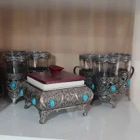 فروش فوری مجموعه کامل ظروف سنتی فیروزه‌کوب