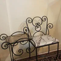ویترین دکوری فرفوژه به همراه میز تلفن|بوفه، ویترین، کنسول|تهران, نیروی دریایی|دیوار