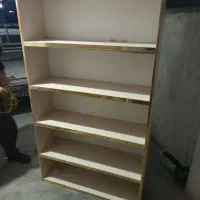 قفسه چوبی بسیار تمیز|کتابخانه، شلف، قفسه‌های دیواری|نوشهر, |دیوار