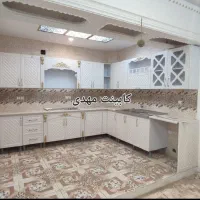 کابینت آشپزخانه مهدی نئوکلاسیک طوسی و سفید کد46