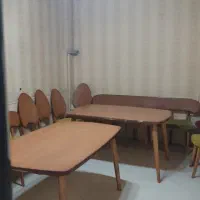 میز صندلی چوب گردو