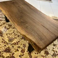 مبل چرمی لوکس میز جلومبلی چوب و فلز|مبلمان خانگی و میز عسلی|رودهن, |دیوار
