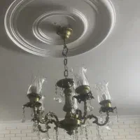 2 عدد لوستر 5 شاخه برنزی