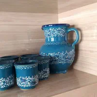 تنگ و لیوان سفال لاله جین