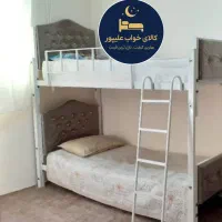 تخت خواب دوطبقه فلزی مدل قلبی کمانی|تخت و سرویس خواب|مشهد, طلاب|دیوار
