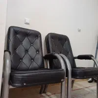 صندلی اداری یا انتظار 2 عدد چرم|مبلمان اداری|کرج, شهرک صدف|دیوار