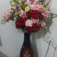 گل مصنوعی با گلدون