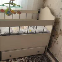 تخت نوزاد کنار مادر همراه با تشک|تخت و صندلی بچه|سهند, |دیوار