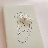 پرسینگ گوش نقره نگینی سفید|بدلیجات|خرمآباد, |دیوار