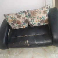 مبل چرم مشکی|مبلمان خانگی و میز عسلی|نیشابور, هفده شهریور|دیوار