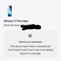 orange 17promax not active 256G zaa|موبایل|تهران, آشتیانی|دیوار