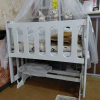 تخت کودک گهواره‌ای درحدنو|تخت و سرویس خواب|پارس‌آباد, |دیوار