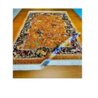 رنگهای چشم نواز فرش ابریشم کد ۱۶۰۰۳۰ اذر فرش تبریز|فرش|ارومیه, |دیوار