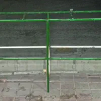 قفسه چوبی MDF و میز آهنی