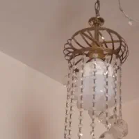 لوستر برنز ۶ شعله به همراه دو عدد دیوار کوب|لوستر و چراغ آویز|چهارباغ, |دیوار